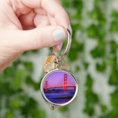 Golden Gate Bridge op Baker Beach bij zonsondergan Sleutelhanger (Hand)