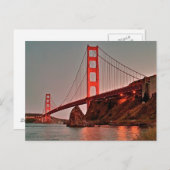 Golden Gate Bridge op Sun Down Briefkaart (Voorkant / Achterkant)