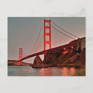 Golden Gate Bridge op Sun Down Briefkaart