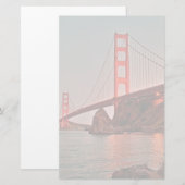 Golden Gate Bridge op Sun Down Briefpapier (Voorkant / Achterkant)