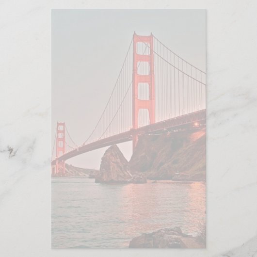 Golden Gate Bridge op Sun Down Briefpapier (Voorkant)