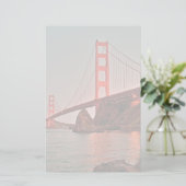Golden Gate Bridge op Sun Down Briefpapier (Staand voorkant)