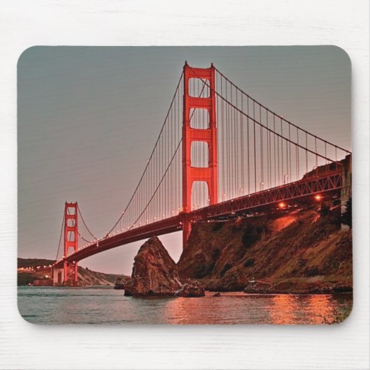 Golden Gate Bridge op Sun Down Muismat (Voorkant)