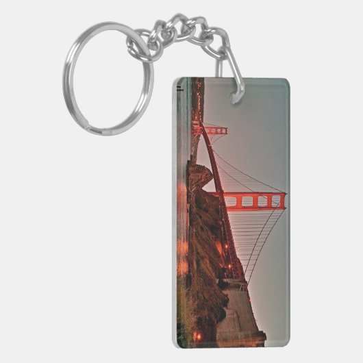 Golden Gate Bridge op Sun Down Sleutelhanger (Voorkant Links)