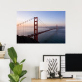 Golden Gate Bridge op Sunrise print/poster Poster (Thuiskantoor)