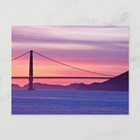 Golden Gate Bridge op Sunset Briefkaart (Voorkant)