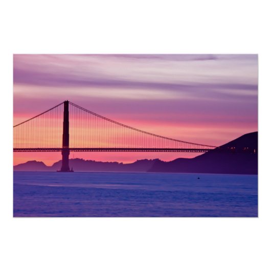 Golden Gate Bridge op Sunset Perfect Poster (Voorkant)