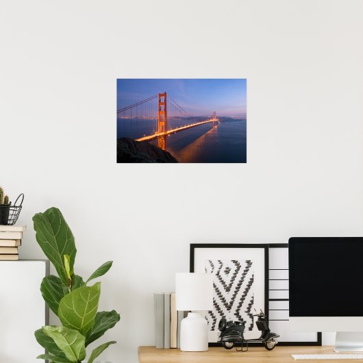 Golden Gate Bridge op Sunset Poster (Thuiskantoor)