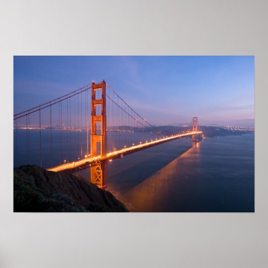Golden Gate Bridge op Sunset Poster (Voorkant)