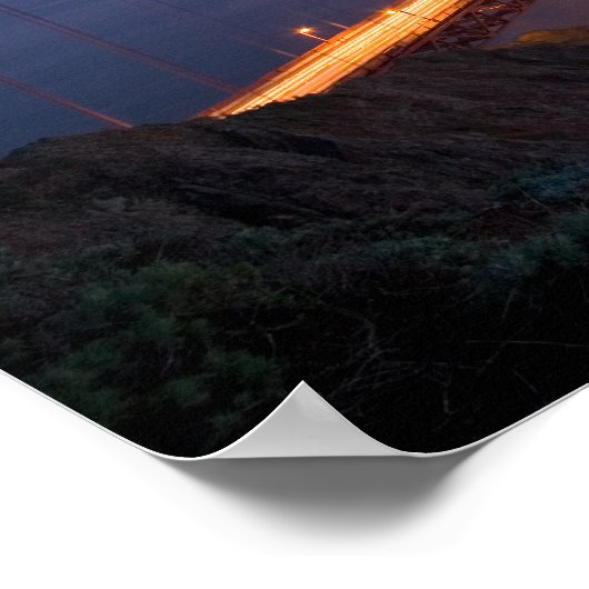 Golden Gate Bridge op Sunset Poster (Hoek)