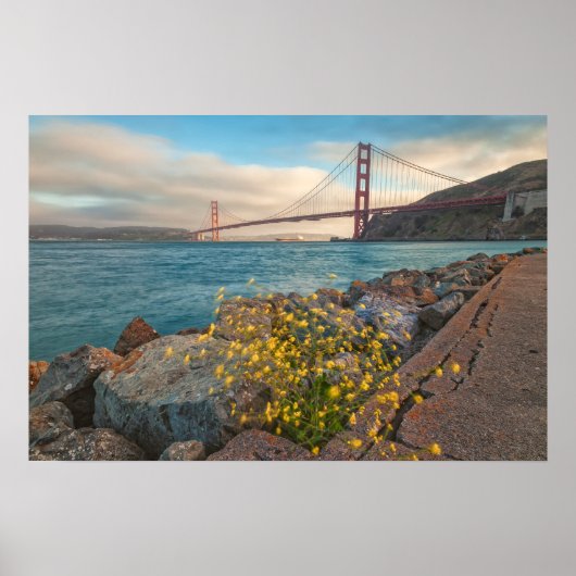 Golden Gate Bridge op Sunset Poster (Voorkant)