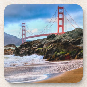 Golden Gate Bridge op zonsondergang Bier Onderzetter