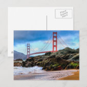 Golden Gate Bridge op zonsondergang Briefkaart (Voorkant / Achterkant)