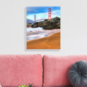 Golden Gate Bridge op zonsondergang Canvas Afdruk (Insitu (Woonkamer))