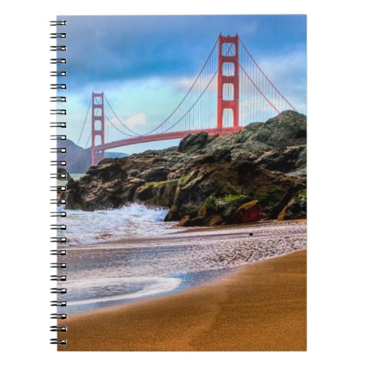 Golden Gate Bridge op zonsondergang Notitieboek (Voorkant)
