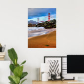 Golden Gate Bridge op zonsondergang Poster (Thuiskantoor)