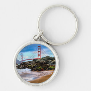 Golden Gate Bridge op zonsondergang Sleutelhanger