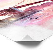 Golden Gate Bridge pastel in San Francisco Foto Afdruk (Hoek)