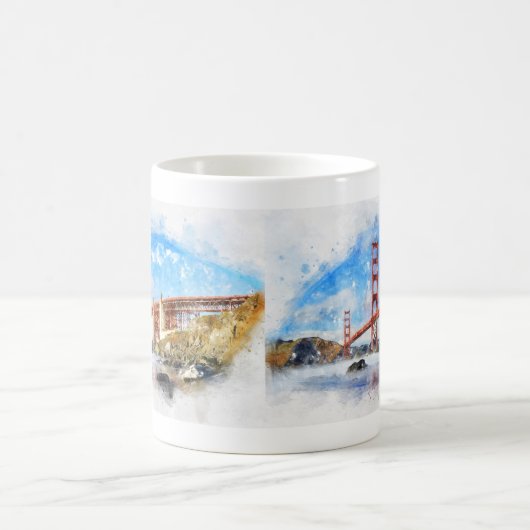 Golden Gate Bridge pastel in San Francisco Koffiemok (Center)