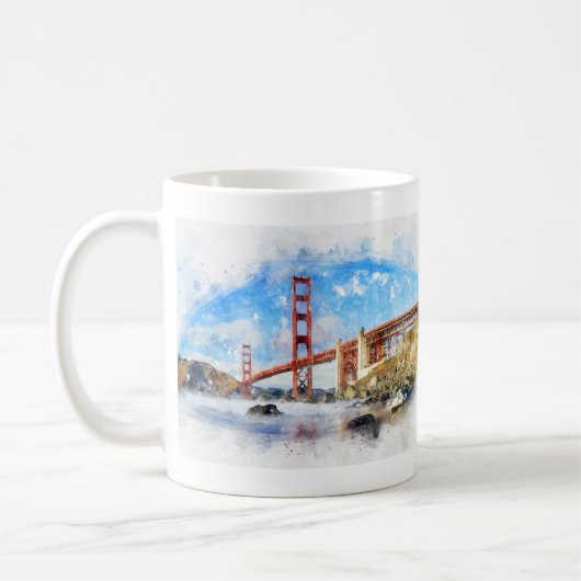 Golden Gate Bridge pastel in San Francisco Koffiemok (Links)
