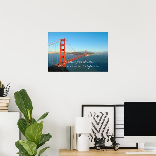 Golden Gate Bridge Poster (Thuiskantoor)