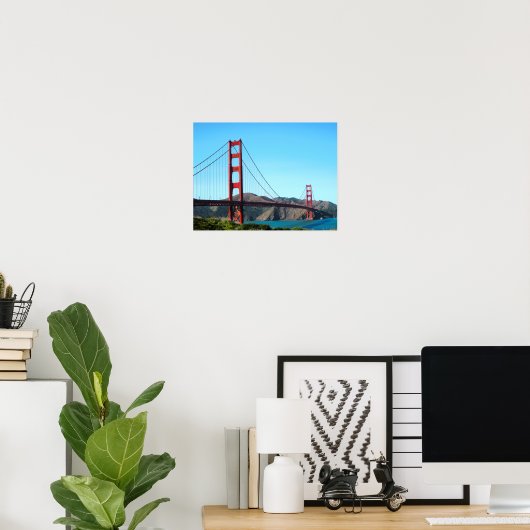Golden Gate Bridge Poster (Thuiskantoor)