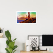 Golden Gate Bridge Poster (Thuiskantoor)