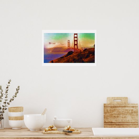 Golden Gate Bridge Poster (Keuken)