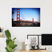 Golden Gate Bridge Poster (Thuiskantoor)