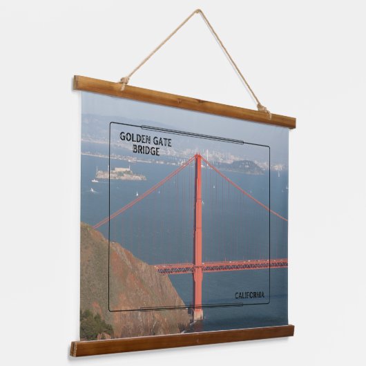 Golden Gate Bridge pracht Hangend Wandkleed (Gebogen)