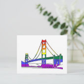 Golden Gate Bridge Rainbow Pride Briefkaart (Staand voorkant)