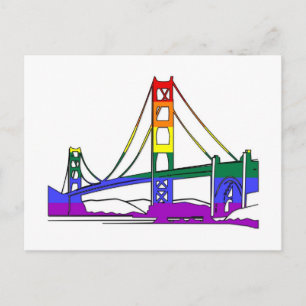 Golden Gate Bridge Rainbow Pride Briefkaart