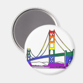 Golden Gate Bridge Rainbow Pride Magneet (Voorkant / Achterkant)