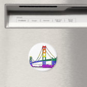 Golden Gate Bridge Rainbow Pride Magneet (Insitu (Vaatwasser))