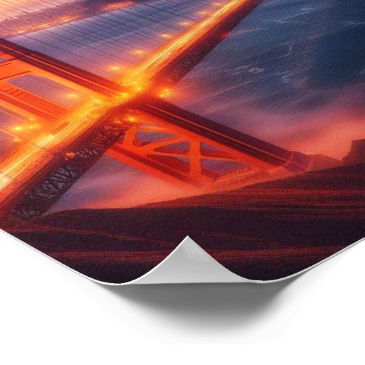 Golden Gate Bridge Reisposter Poster (Hoek)