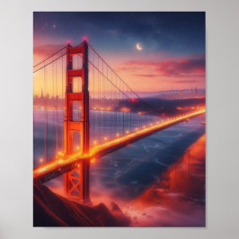 Golden Gate Bridge Reisposter Poster