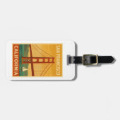 Golden Gate Bridge Retro – San Francisco Bagagelabel (Voorkant horizontaal)