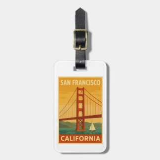 Golden Gate Bridge Retro – San Francisco Bagagelabel
