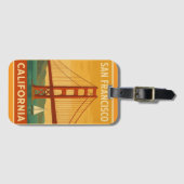 Golden Gate Bridge Retro – San Francisco Luggage T Bagagelabel (Voorkant (horizontaal))