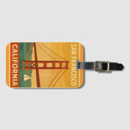 Golden Gate Bridge Retro – San Francisco Luggage T Bagagelabel