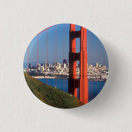 Golden Gate Bridge Ronde Button 3,2 Cm (Voorkant)