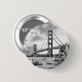 Golden Gate Bridge Ronde Button 5,7 Cm (Voorkant /achterkant)