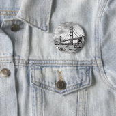 Golden Gate Bridge Ronde Button 5,7 Cm (In situ)