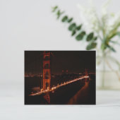 Golden Gate Bridge 's nachts Briefkaart (Staand voorkant)