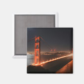 Golden Gate Bridge 's nachts opgestoken Magneet (Voorkant / Achterkant)