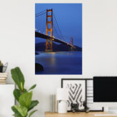 Golden Gate Bridge 's nachts Poster (Thuiskantoor)