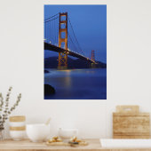 Golden Gate Bridge 's nachts Poster (Keuken)