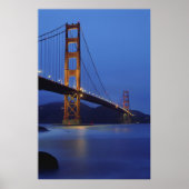 Golden Gate Bridge 's nachts Poster (Voorkant)