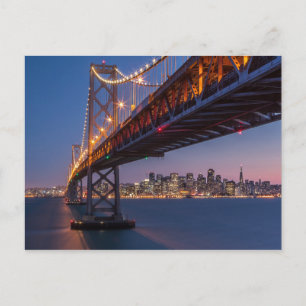 Golden Gate Bridge 's nachts San Francisco, CA Briefkaart