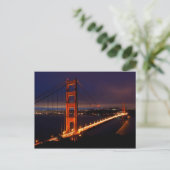 Golden Gate Bridge 's nachts | San Francisco, CA Briefkaart (Staand voorkant)